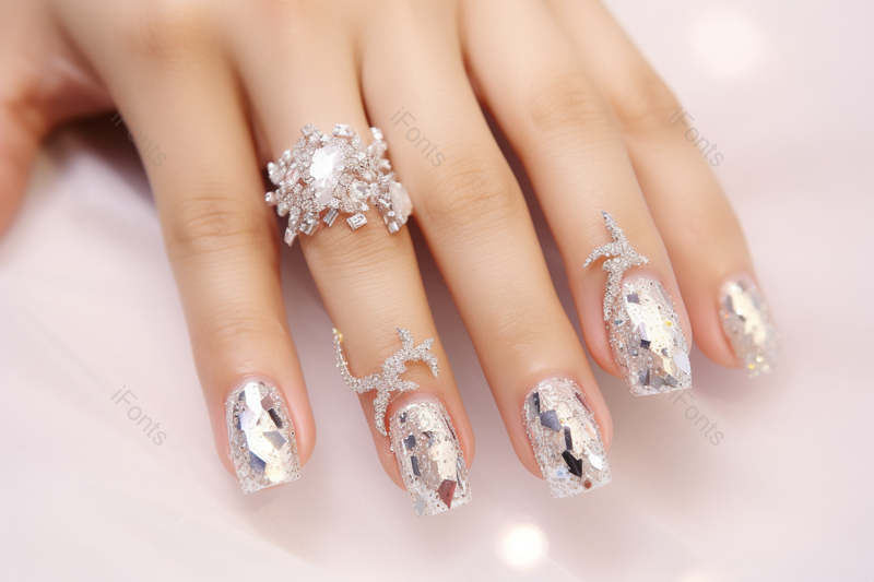 美丽的法式美甲指甲油美妆,高清,摄影图,摄影图片,图片大全,摄影图免费下载